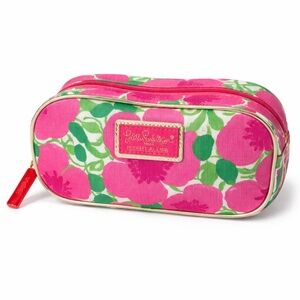 Lilly Pulitzer for Estée Lauder Pink Green Floral Makeup Bag